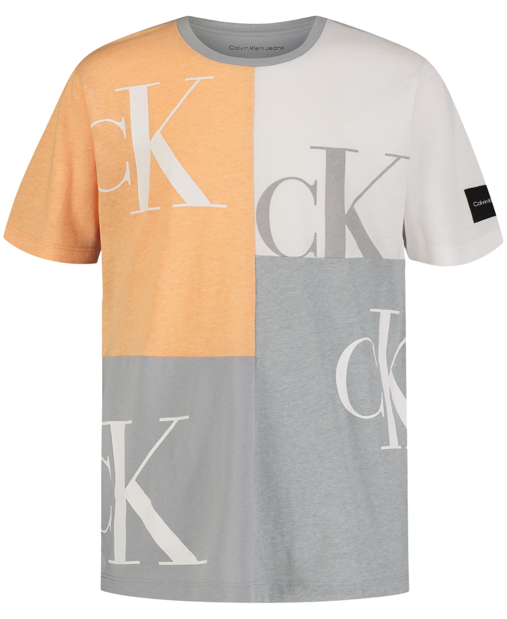 Calvin Klein Boys' Short Sleeve Fashion Graphic Crew Neck T-Shirt, Comfortable, Relaxed Fit